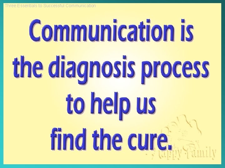 Three Essentials to Successful Communication 