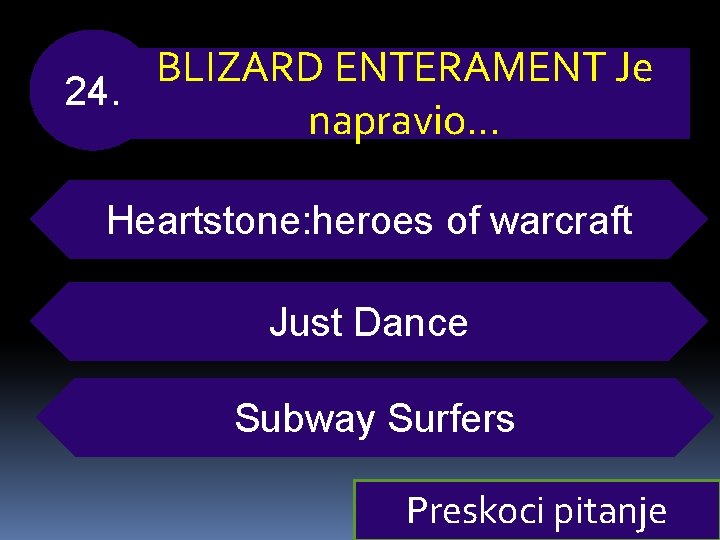 BLIZARD ENTERAMENT Je 24. napravio… Heartstone: heroes of warcraft Just Dance Subway Surfers Preskoci