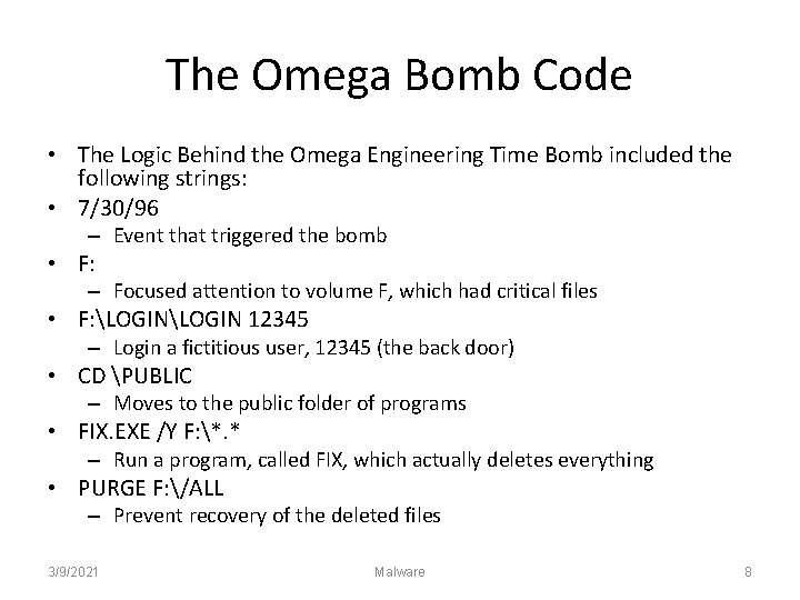 The Omega Bomb Code • The Logic Behind the Omega Engineering Time Bomb included