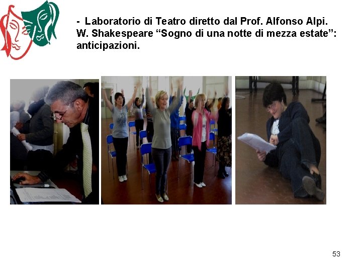 - Laboratorio di Teatro diretto dal Prof. Alfonso Alpi. W. Shakespeare “Sogno di una - Laboratorio di Teatro diretto dal Prof. Alfonso Alpi. W. Shakespeare “Sogno di una