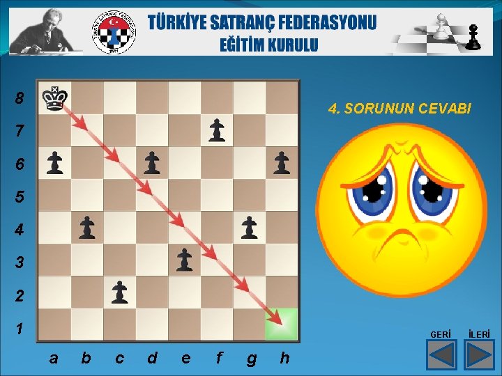 8 4. SORUNUN CEVABI 7 6 5 4 3 2 1 GERİ a b