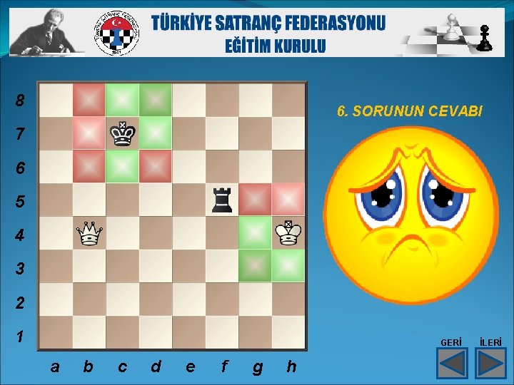 8 6. SORUNUN CEVABI 7 6 5 4 3 2 1 GERİ a b