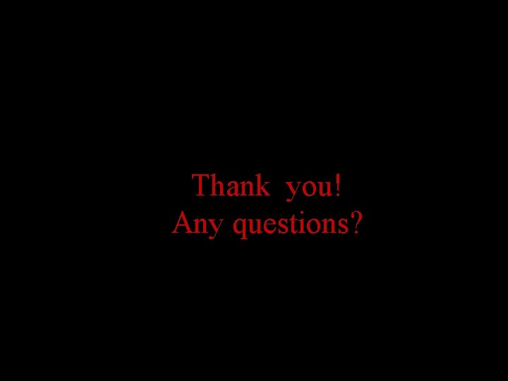 Thank you! Any questions? 
