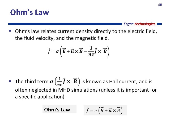 25 Ohm’s Law 