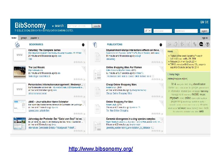 http: //www. bibsonomy. org/ 