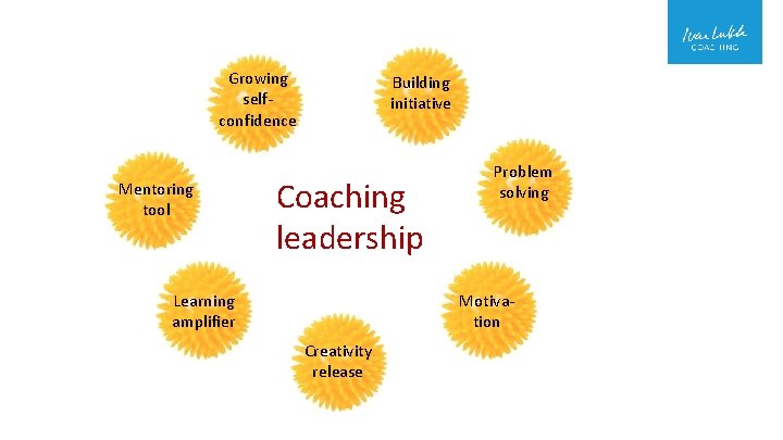 Growing selfconfidence Mentoring tool Building initiative Coaching leadership Learning amplifier Problem solving Motivation Creativity