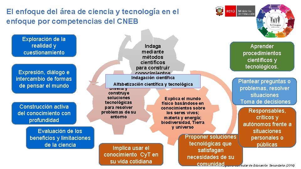 El enfoque del área de ciencia y tecnología en el enfoque por competencias del