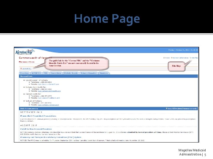 Home Page Magellan Medicaid Administration | 5 