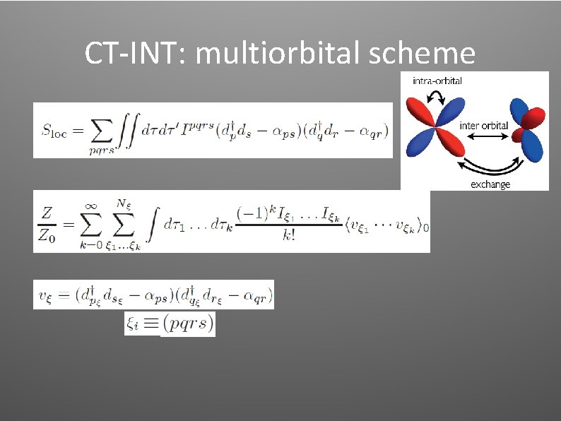 CT-INT: multiorbital scheme CT-INT: multiorbital scheme
