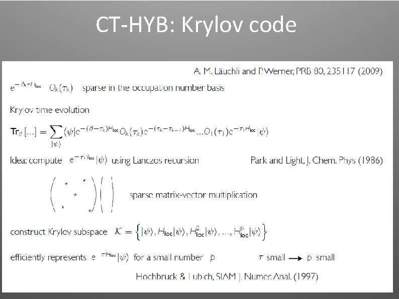 CT-HYB: Krylov code CT-HYB: Krylov code