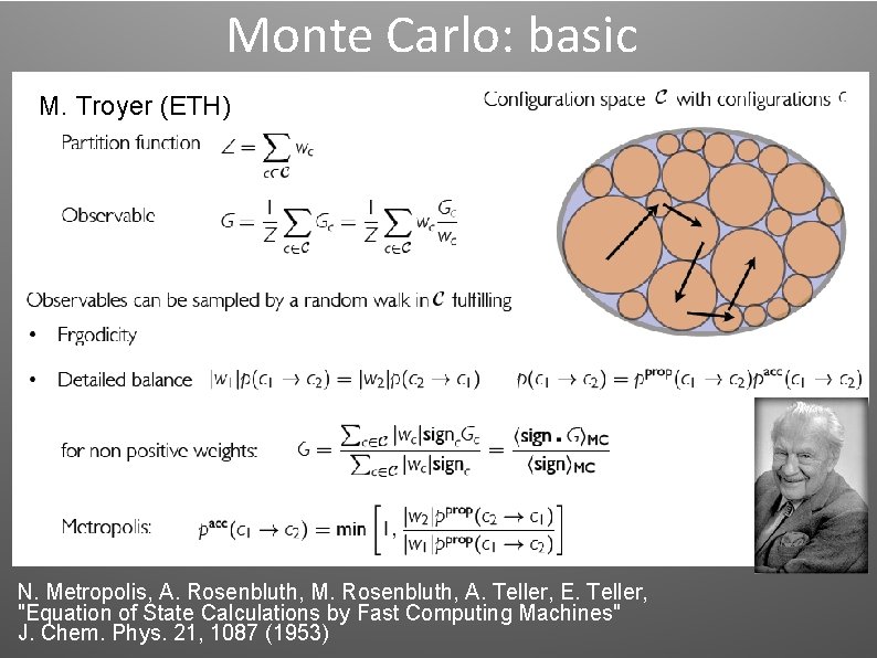 Monte Carlo: basic M. Troyer (ETH) N. Metropolis, A. Rosenbluth, M. Rosenbluth, A. Teller, Monte Carlo: basic M. Troyer (ETH) N. Metropolis, A. Rosenbluth, M. Rosenbluth, A. Teller,