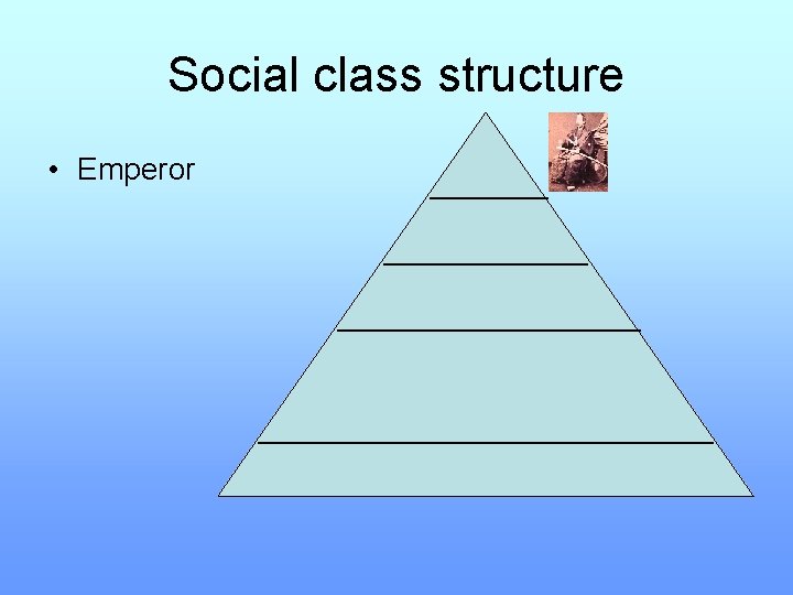 Social class structure • Emperor 