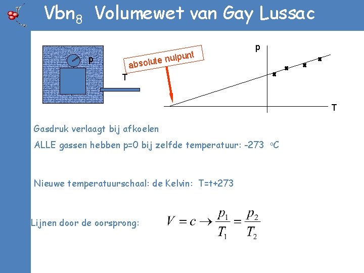 Vbn 8 Volumewet van Gay Lussac punt l u n e t absolu p