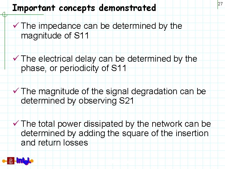 Important concepts demonstrated ü The impedance can be determined by the magnitude of S
