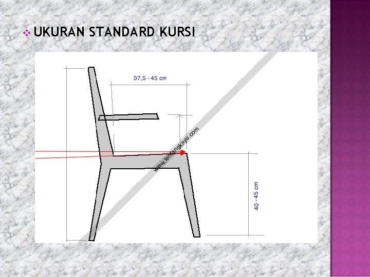 v UKURAN STANDARD KURSI 