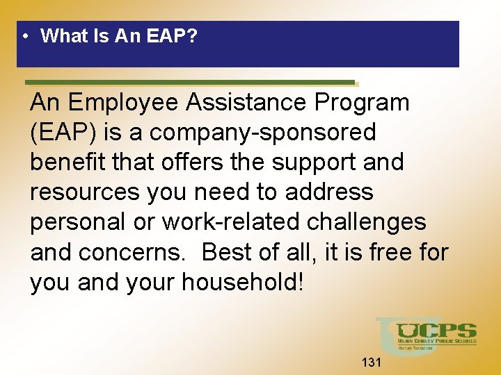  • What Is An EAP? Union County Public Schools An Employee Assistance Program