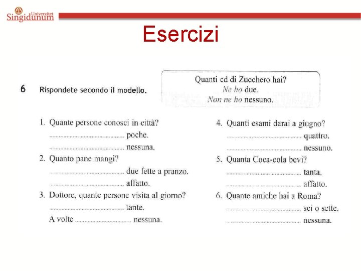 Esercizi 