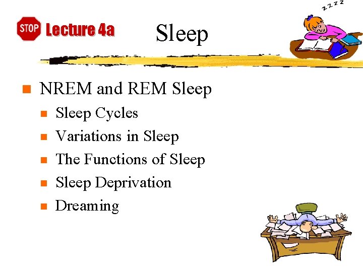 Lecture 4 a n Sleep NREM and REM Sleep n n n Sleep Cycles