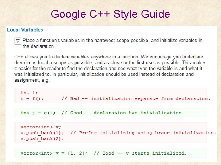 Google C++ Style Guide 7 7 