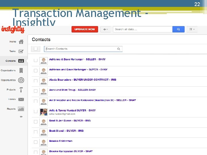 Transaction Management Insightly 22 