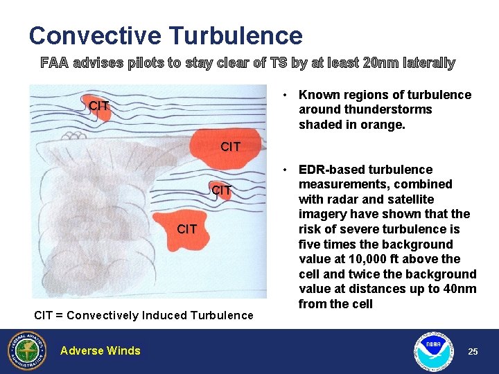 Convective Turbulence FAA advises pilots to stay clear of TS by at least 20