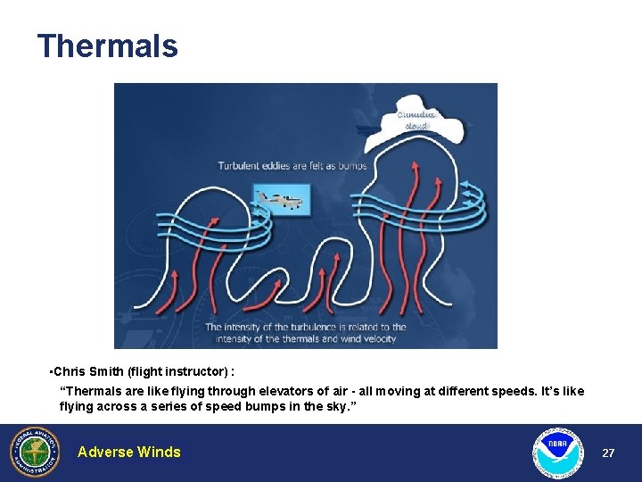 Thermals • Chris Smith (flight instructor) : “Thermals are like flying through elevators of