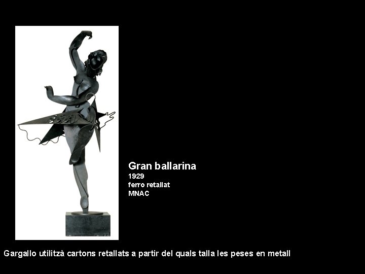 Gran ballarina 1929 ferro retallat MNAC Gargallo utilitzà cartons retallats a partir del quals Gran ballarina 1929 ferro retallat MNAC Gargallo utilitzà cartons retallats a partir del quals