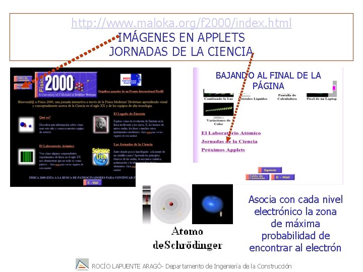 http: //www. maloka. org/f 2000/index. html IMÁGENES EN APPLETS JORNADAS DE LA CIENCIA BAJANDO