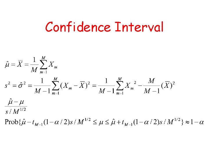 Confidence Interval 