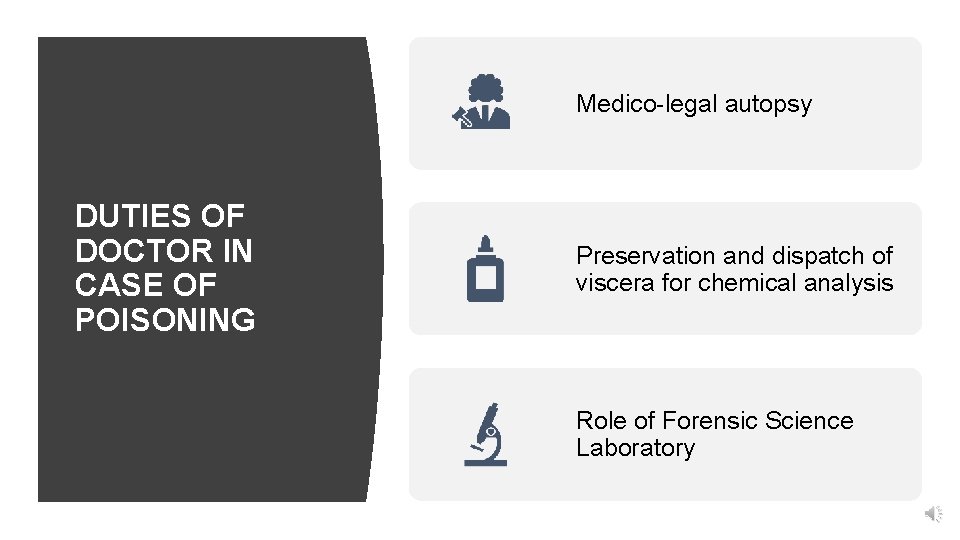 Medico-legal autopsy DUTIES OF DOCTOR IN CASE OF POISONING Preservation and dispatch of viscera