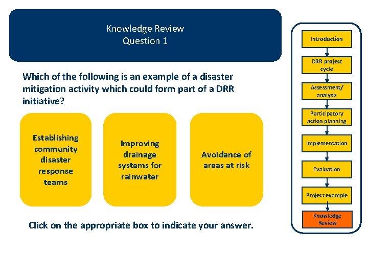 Knowledge Review Question 1 Introduction Which of the following is an example of a