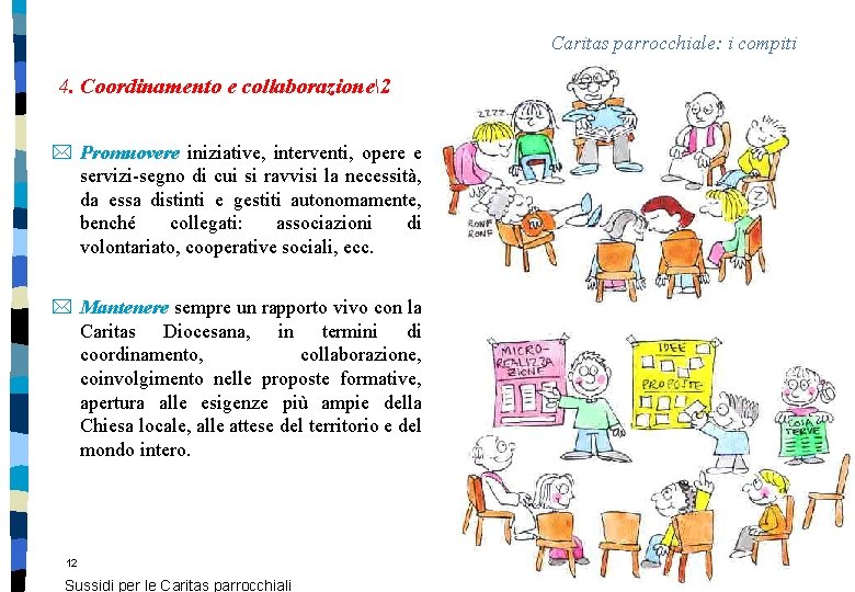 Caritas parrocchiale: i compiti 4. Coordinamento e collaborazione2 * Promuovere iniziative, interventi, opere e Caritas parrocchiale: i compiti 4. Coordinamento e collaborazione2 * Promuovere iniziative, interventi, opere e