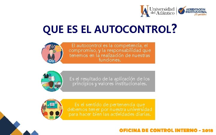 QUE ES EL AUTOCONTROL? El autocontrol es la competencia, el compromiso, y la responsabilidad