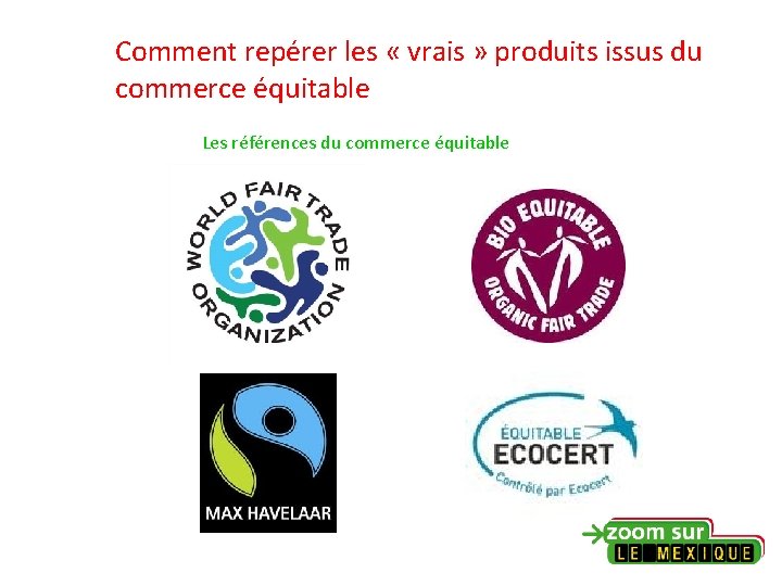 Comment repérer les « vrais » produits issus du commerce équitable Les références du