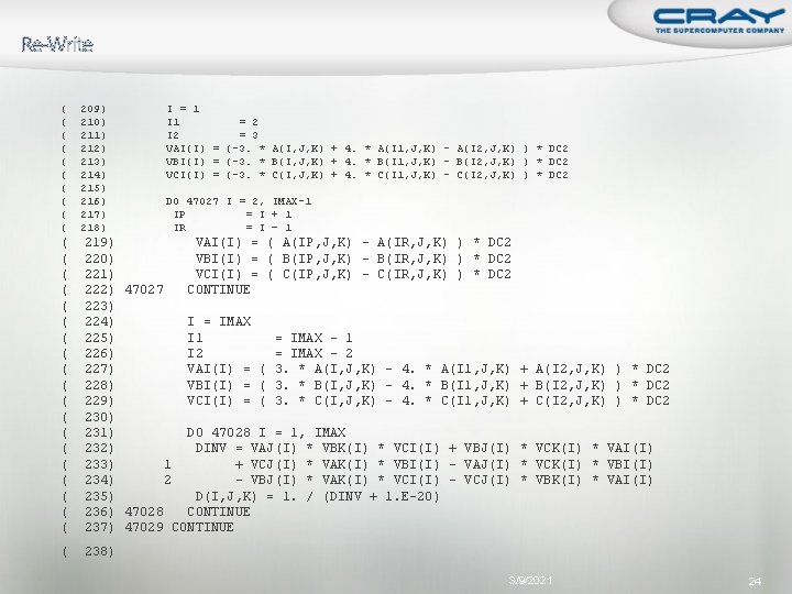 Re-Write ( 209) I = 1 ( 210) I 1 = 2 ( 211)