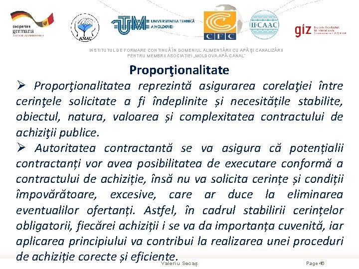 INSTITUTUL DE FORMARE CONTINUĂ ÎN DOMENIUL ALIMENTĂRII CU APĂ ŞI CANALIZĂRII PENTRU MEMBRII ASOCIAȚIEI