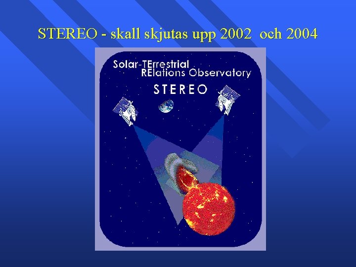 STEREO - skall skjutas upp 2002 och 2004 STEREO - skall skjutas upp 2002 och 2004