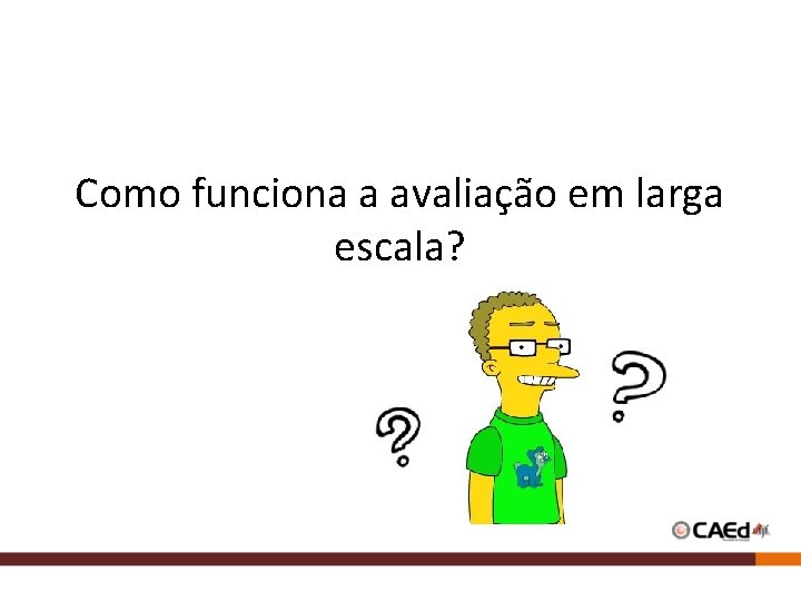 Como funciona a avaliação em larga escala? 