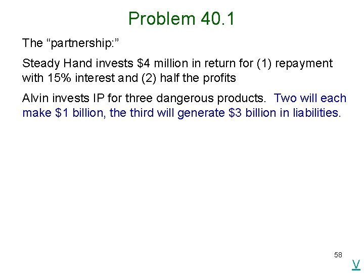 Problem 40. 1 The “partnership: ” Steady Hand invests $4 million in return for