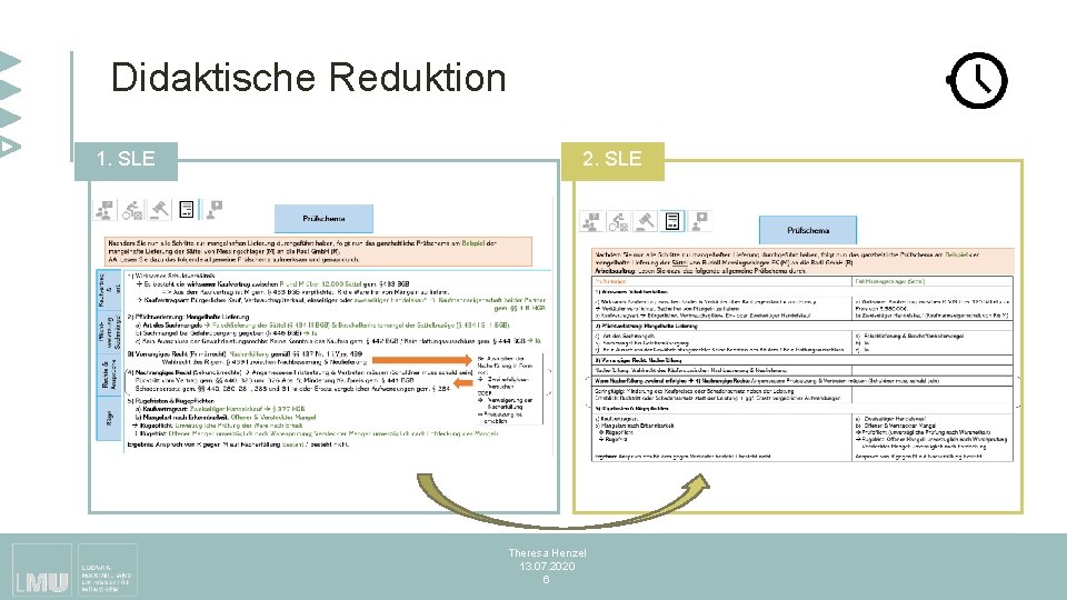 Didaktische Reduktion 1. SLE 2. SLE Theresa Henzel 13. 07. 2020 6 Didaktische Reduktion 1. SLE 2. SLE Theresa Henzel 13. 07. 2020 6