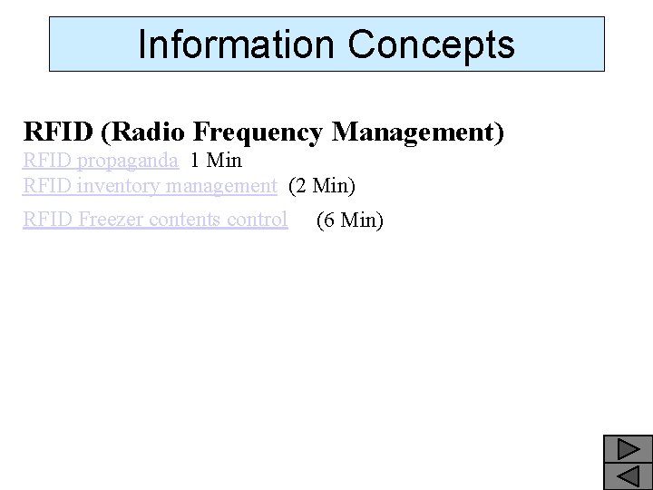 Information Concepts RFID (Radio Frequency Management) RFID propaganda 1 Min RFID inventory management (2