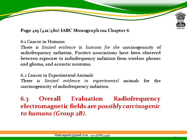 Page 419 (421/480) IARC Monograph 102 Chapter 6 6. 1 Cancer in Humans There