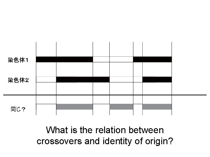 What is the relation between crossovers and identity of origin? 