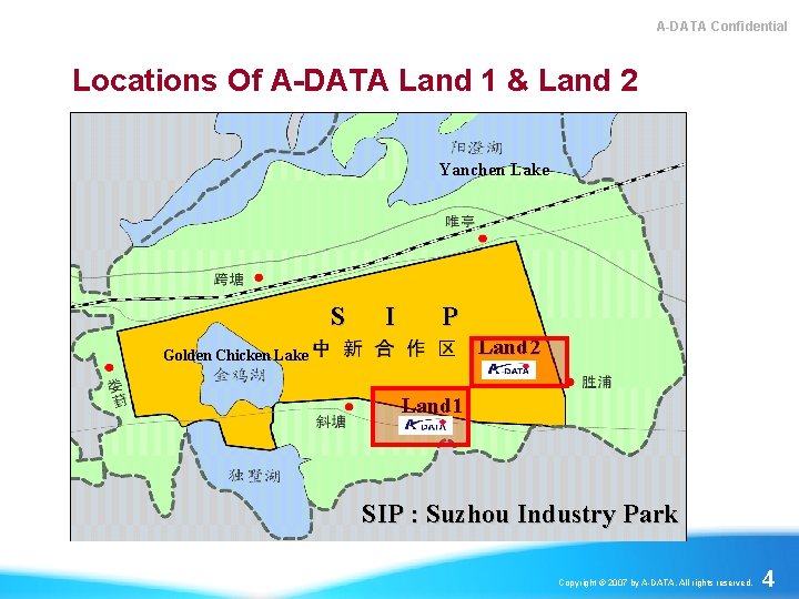 A-DATA Confidential Locations Of A-DATA Land 1 & Land 2 Yanchen Lake S I