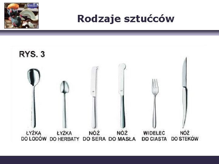 Rodzaje sztućców 