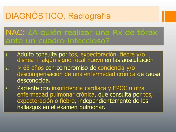 DIAGNÓSTICO. Radiografía 