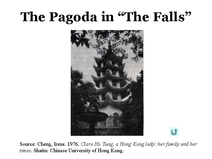 The Pagoda in “The Falls” Source: Cheng, Irene. 1976. Clara Ho Tung, a Hong The Pagoda in “The Falls” Source: Cheng, Irene. 1976. Clara Ho Tung, a Hong