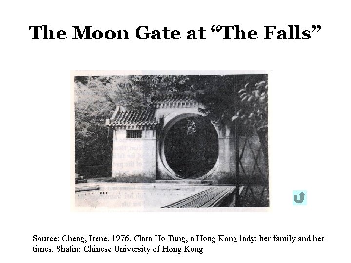 The Moon Gate at “The Falls” Source: Cheng, Irene. 1976. Clara Ho Tung, a The Moon Gate at “The Falls” Source: Cheng, Irene. 1976. Clara Ho Tung, a