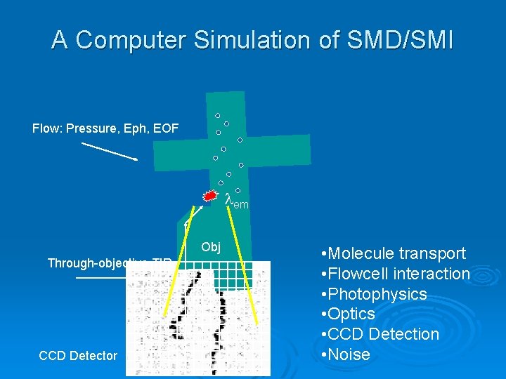 A Computer Simulation of SMD/SMI Flow: Pressure, Eph, EOF lem Obj Through-objective TIR CCD