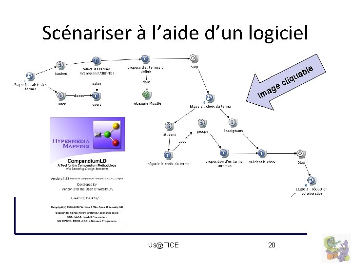 Scénariser à l’aide d’un logiciel ble a u ag liq c e Im Us@TICE